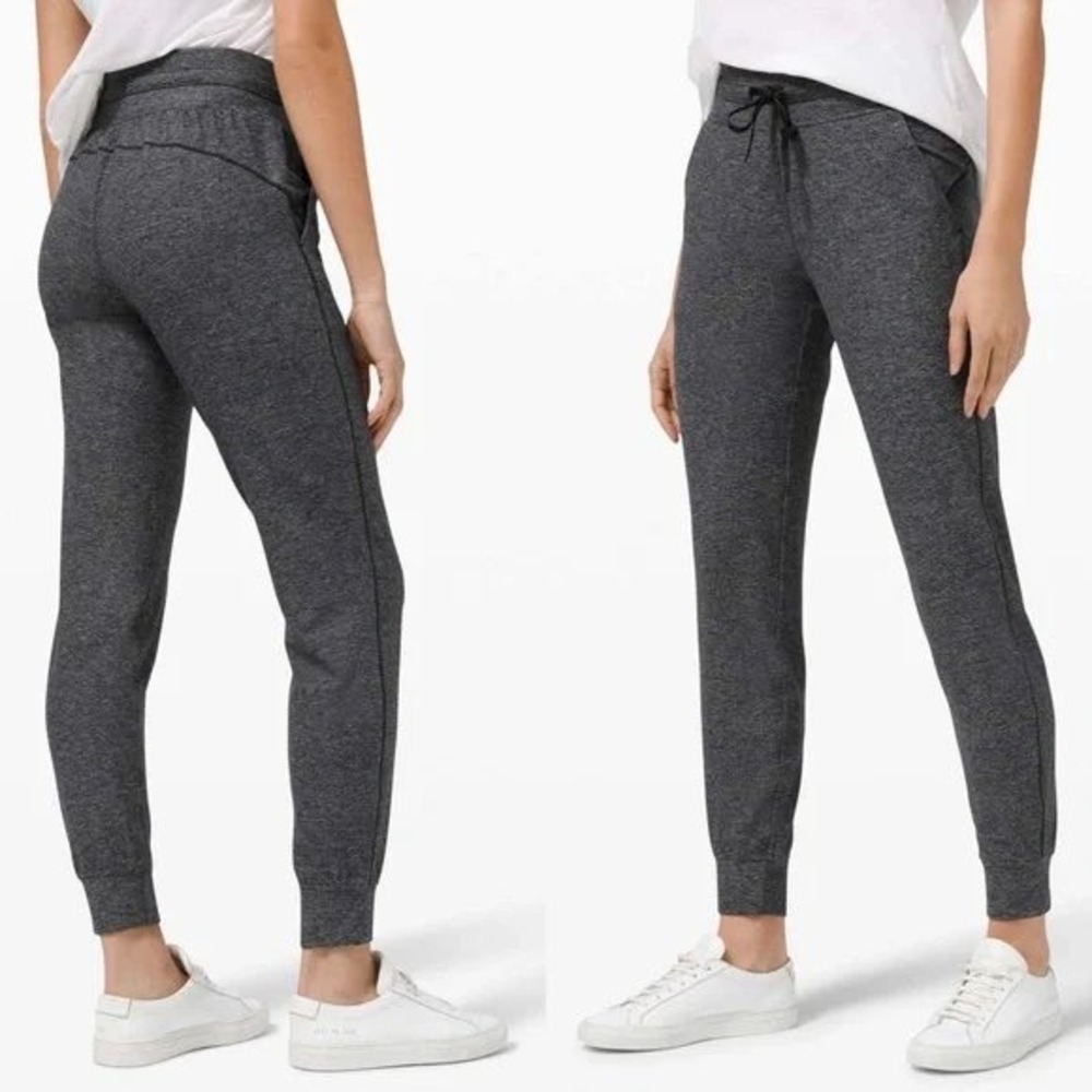 Lululemon Rulu Jogger Size‎ 4 Heathered Gray Soft Stretch Lounge Athletic Pants